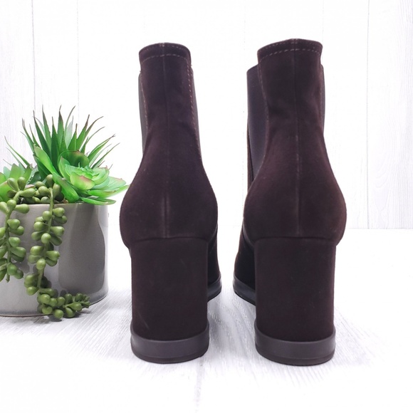 Aquatalia Jaelyn Weatherproof Suede Wedge Boots 10